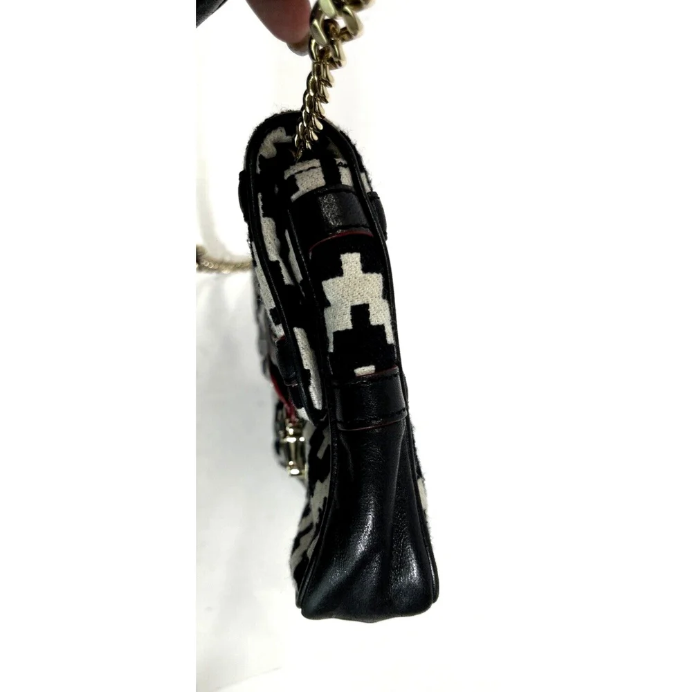 L.A.M.B Gwen‎ Stefani Black White Chain Shoulder Clutch Bag Edinburgh McGregor